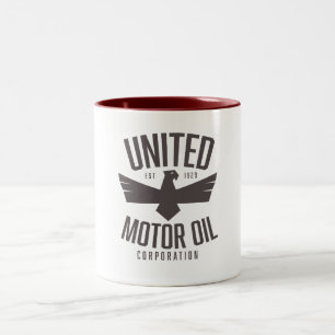 Caneca De Café Em Dois Tons Corporação United Motor Oil,