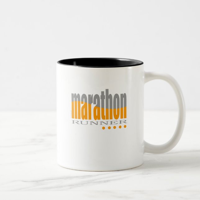 Caneca De Café Em Dois Tons Corredor de maratona (Direita)