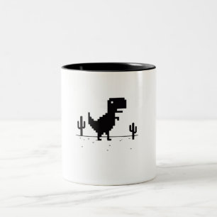 Caneca De Café Em Dois Tons Corredor de T-Rex