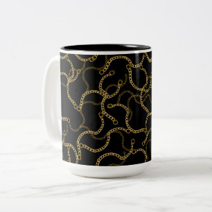 Caneca De Café Em Dois Tons Corrente Barroca em Ouro Preto Luxo