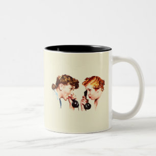 Caneca De Café Em Dois Tons Corrente da bisbolhetice