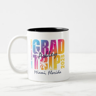 Caneca De Café Em Dois Tons Correspondência de Grupo de Viagem de Graduação Pe