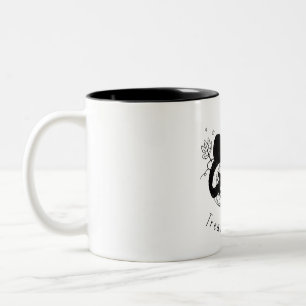 Caneca De Café Em Dois Tons Corrida de Halloween do Gato de Outono