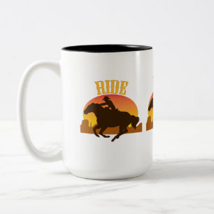 Caneca De Café Em Dois Tons Corrida Sunset