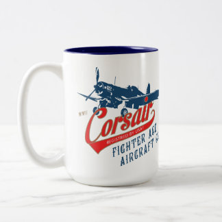 CANECA DE CAFÉ EM DOIS TONS CORSAIR FIGHTER PLANE MUG