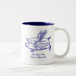Caneca De Café Em Dois Tons Cortes de Porco Voador