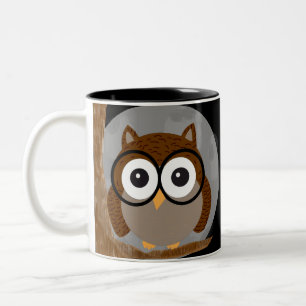 Caneca De Café Em Dois Tons Coruja