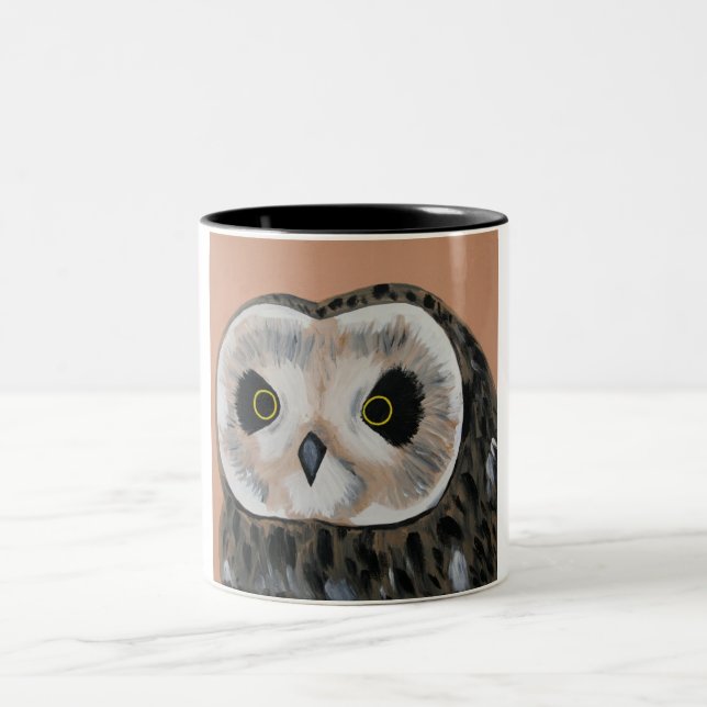 Caneca De Café Em Dois Tons Coruja (Centro)