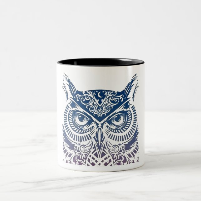Caneca De Café Em Dois Tons Coruja (Centro)