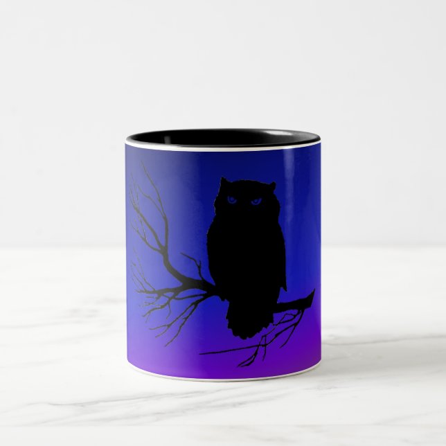 Caneca De Café Em Dois Tons Coruja Assustadora (Centro)