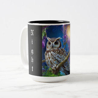 Caneca De Café Em Dois Tons Coruja-da-noite