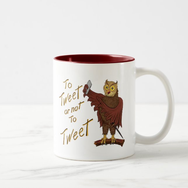 CANECA DE CAFÉ EM DOIS TONS CORUJA DE SHAKESPEARE (Direita)