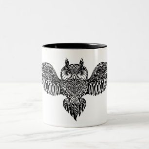 Caneca De Café Em Dois Tons Coruja inspirada
