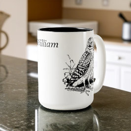 Caneca De Café Em Dois Tons Coruja Personalizada