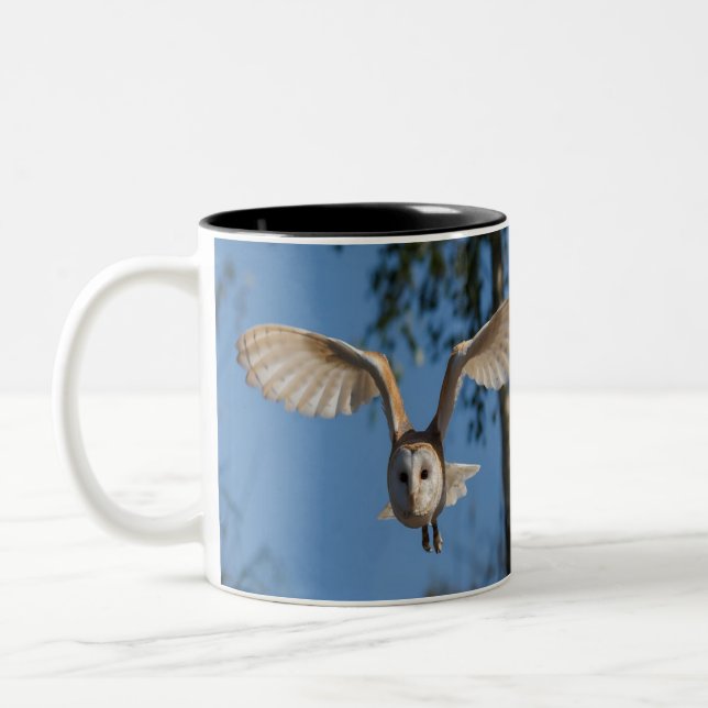 Caneca De Café Em Dois Tons Coruja voadora (Esquerda)