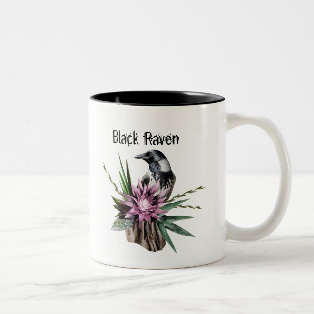 Caneca De Café Em Dois Tons Corvo Preto (Direita)