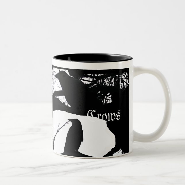 Caneca De Café Em Dois Tons Corvos (Direita)