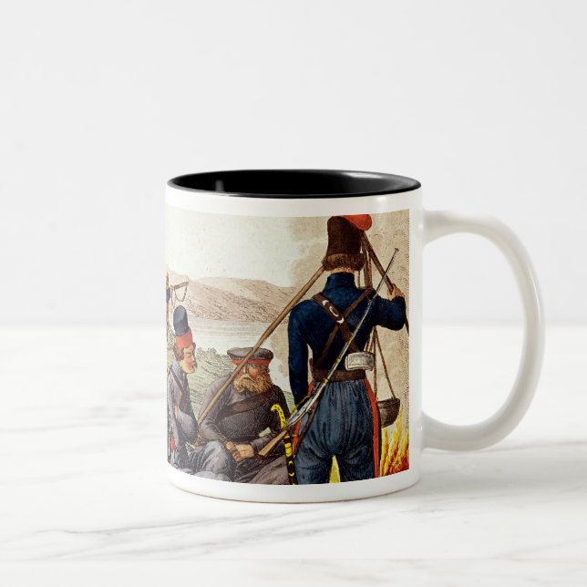 Caneca De Café Em Dois Tons Cossacks de Don em 1814 (Direita)