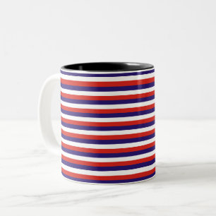 Caneca De Café Em Dois Tons Costa Rica laos listras bandeira azul vermelho bra