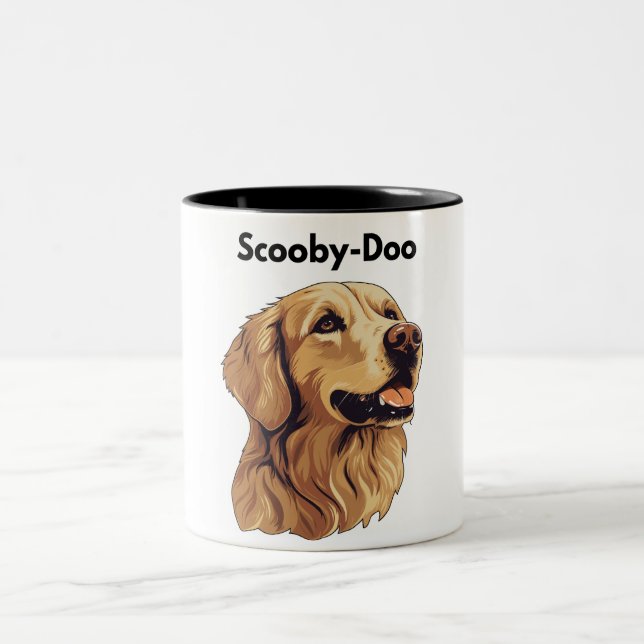 Caneca De Café Em Dois Tons Costum Dog Scooby-Doo Mug (Centro)