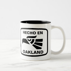 Caneca De Café Em Dois Tons Costume do personalizado do en Oakland de Hecho