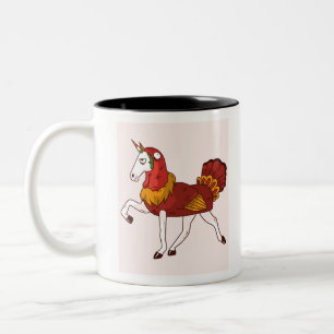 Caneca De Café Em Dois Tons Costume Unicorn Turkey