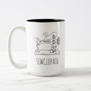 Caneca De Café Em Dois Tons Costura Engraçada, Presente de Quilô, Amante da Co