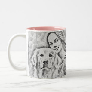 Caneca De Café Em Dois Tons Cota de Trendência Engraçada do Café da Manhã