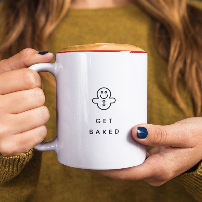 Caneca De Café Em Dois Tons Cota Feriada Engraçada Mínima (Criador carregado)