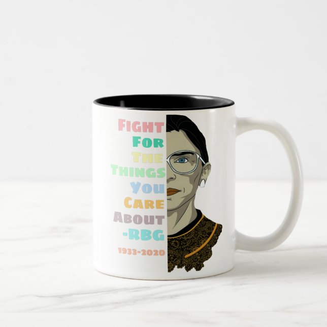 Caneca De Café Em Dois Tons Cota Ruth Bader Ginsburg (Direita)