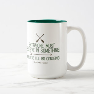 Caneca De Café Em Dois Tons Cotação Canoeing de Thoreau