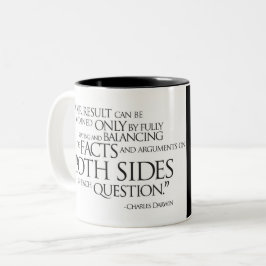 Caneca De Café Em Dois Tons Cotação Charles Darwin