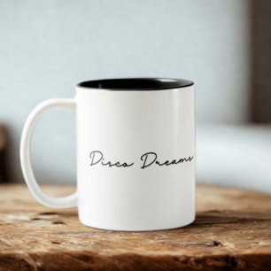 Caneca De Café Em Dois Tons Cotação Disco Dreams