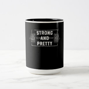 Caneca De Café Em Dois Tons Cotações De Gym Fortes E Bonito E Engraçadas Em