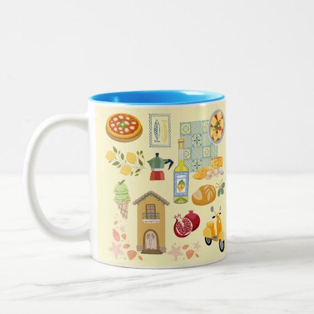 Caneca De Café Em Dois Tons Country Life Itália (Esquerda)