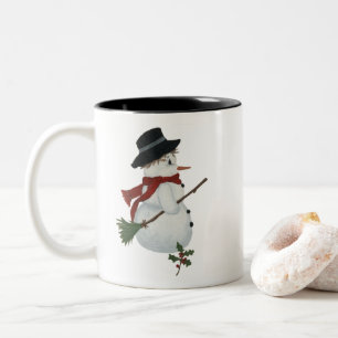 Caneca De Café Em Dois Tons Country Snowman Mug