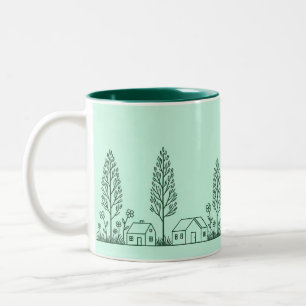Caneca De Café Em Dois Tons Country Street por Natasha Us