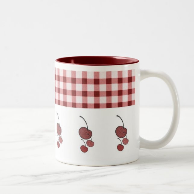 Caneca De Café Em Dois Tons Country Style Cherries Mug (Direita)