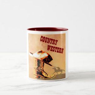 Caneca De Café Em Dois Tons Country Western Mug