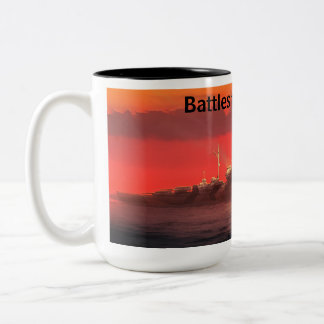 Caneca De Café Em Dois Tons Couraçado Bismarck