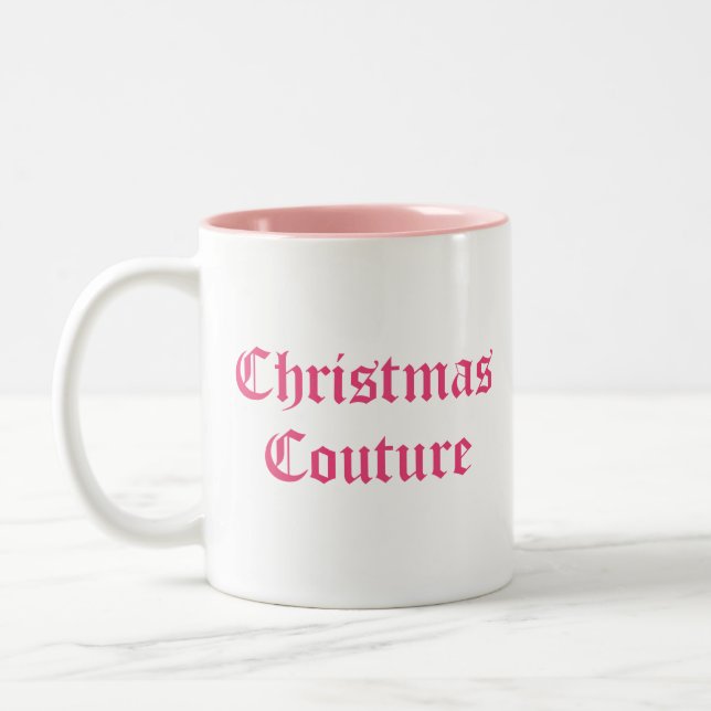 Caneca De Café Em Dois Tons Couto de Natal Rosa (Esquerda)