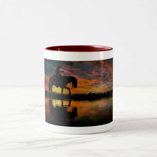 Caneca De Café Em Dois Tons Cowboy Café Mug (Centro)