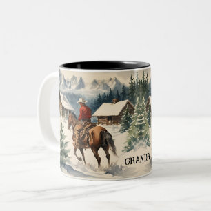 Caneca De Café Em Dois Tons Cowboy Ocidental Personalizado