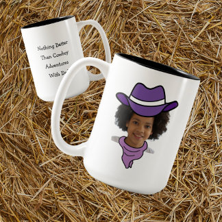 Caneca De Café Em Dois Tons Cowboy personalizável ou Cowgirl (Cowgirl)