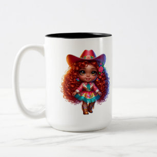 Caneca De Café Em Dois Tons Cowgirl Mug
