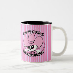 Caneca De Café Em Dois Tons Cowgirl Skull