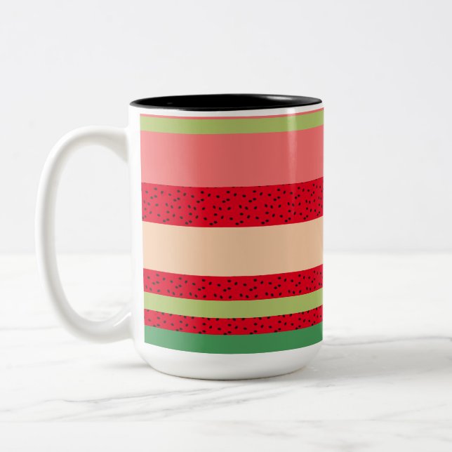 Caneca De Café Em Dois Tons Cozinha de Fruta de Melancia Fofa (Esquerda)