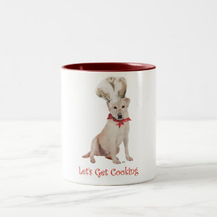 Caneca De Café Em Dois Tons Cozinhando Labrador Retriever Amarelo