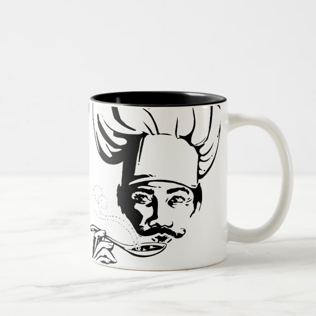 Caneca De Café Em Dois Tons Cozinheiro chefe saboroso (Direita)