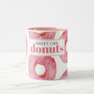 Caneca De Café Em Dois Tons Cozinheiro Cor de Água Rosa Moderna, Doce Como Cot